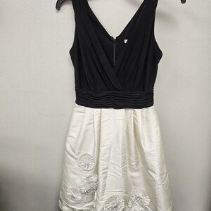 Elegant Black and Cream Dress